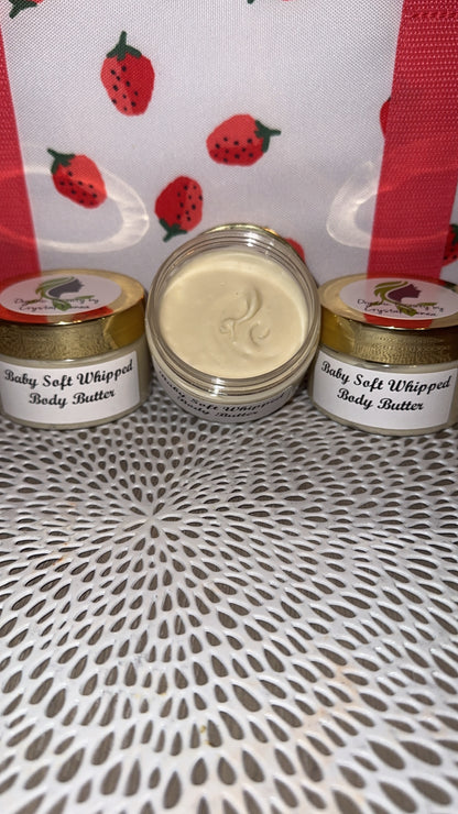 Organic Beauty Baby Soft Body Butter, Body Oil & Fragrance Rollerball Set